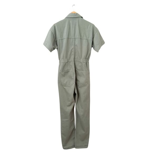 Free People We The Free Marci Jumpsuit Coveralls Army Green XS Denim Utility - Picture 3 of 11